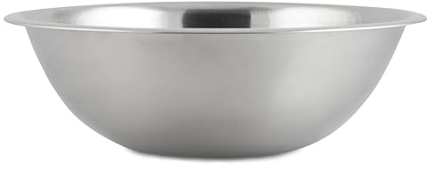 Apollo SS Mixing Bowl 29cm 4.6L, Multi-Colour, 0x0x0 | Baking Cooking Preparing, Large Dish, Fridge Freezer Safe, Durable and Lightweight, Versatile, Rimmed Nesting Bowls, 4600ml