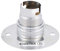 ElekTek Batten B22 BC Bayonet Cap Lamp Holder with Shade Ring 50mm/2” Centre Fixings FITS BESA Conduit Box - Made in UK - Chrome