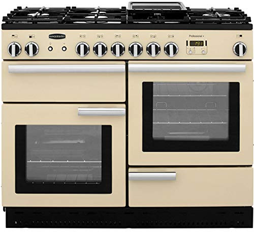 Rangemaster Professional Plus Range Cooker - Freestanding - PROP110NGFCR/C - Cream/Chrome