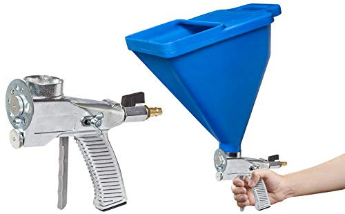 Colorus Trichterpistole 6 Liter | Putzpistole mit 9-Loch Düsenscheibe, Bohrungen von 4-13 mm | Spritzpistole mit Mengenregulierung | Trichterspritzpistole mit Anschlussstück und Luftbahn