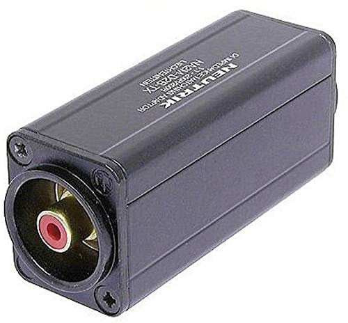 Neutrik XLR/RCA RCA XLR Nero - Adattatore per Cavo RCA, XLR, Femmina/Femmina, Nero, Alluminio,