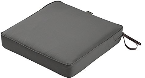 CLASSIC ACCESSORIES Montlake FadeSafe Wasserabweisend 48,9 x 48,1 x 7,6 cm Quadratisches Outdoor-Sitzkissen Terrassenmöbel Stuhlkissen Hellanthrazitgrau Outdoor-Kissenbezug