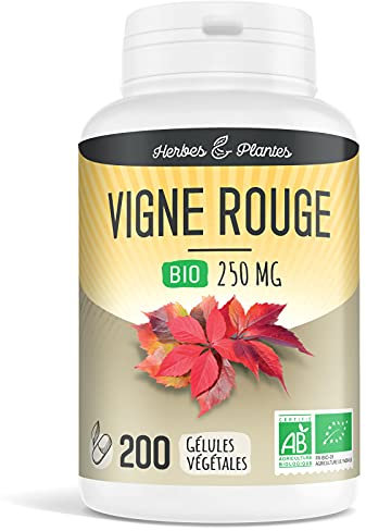 Herbes Et Plantes Vigne Rouge Bio 200 Gélules Végétales 250 mg