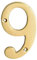 Motif 4-Inch Solid Brass Lacquered Polished Mailbox Numbers modern house numbers for outside House Numbers Address Sign For Door, Outdoor Decor, Home Address Numbers, House Number Sign (Number 9)