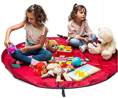 Kinder Spielteppich - Spielmatte Kinder - Matte - Aufbewahrungstasche XXL - Kinder Tasche - Spielmatte Faltbar - Spielzeugaufbewahrung Für Kinder - Spielzeug Organizer - Kinder Matte - Storage Bag