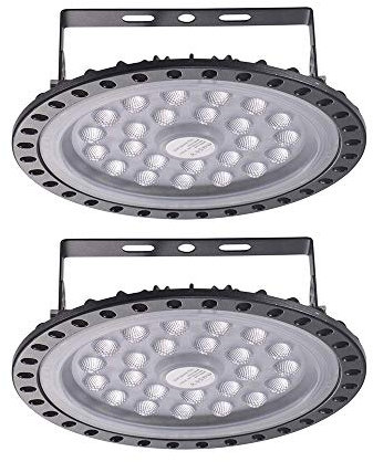 Sararoom 2Pack 100W UFO LED High Bay Lumière, 10000LM 6500K Led Industriel Lumière Super Lumineux, Projecteur LED Exterieur Ultra Mince IP65 Étanche pour Garage Usine Atelier Gymnase