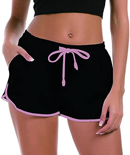 Rave on Friday Badeshorts Damen Sommer Kurze Bench Badehose Schnell Trocknend Strandshort Schwimmshorts Mädchen Wassersport Hawaii Schwimmhose Lässige Boardshorts Frauen Yogahose S