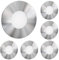 ledscom.de 6 Stück LED Treppenlicht/Wandeinbauleuchte FEX für innen und außen, rund, edelstahl, 85mm Ø, warmweiß