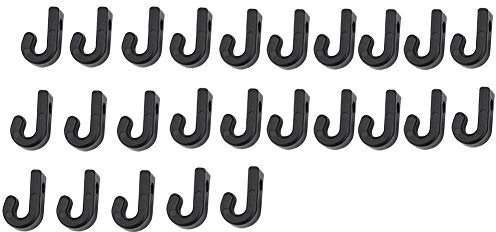 Samfox Kayak Hook, J Hooks Nylon Lashing Hooks for Kayak Bungee Cord Canoes Boats Accessory 25Pcs