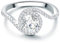 Trilani Damen-Ring aus 925/- Sterling Silber mit Zirkonia mit Brillantschliff