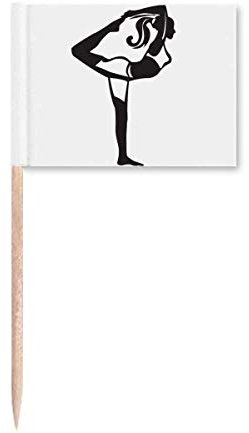 Stretching Yoga Girl Keep Outline Zahnstocher Flaggen Marker Topper Party Dekoration