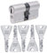 KESO 8000 Omega² 81.A16 Doppelzylinder 60/45 mm | Schließzylinder Profilzylinder | VdS A | Bohrschutz Ziehschutz Kopierschutz Not- und Gefahrenfunktion/Priofunktion | Sicherungskarte + 5 Schlüssel