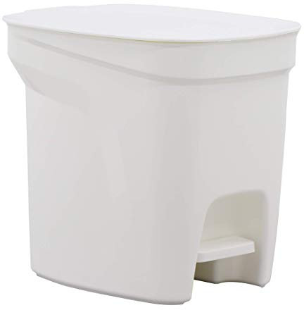 Tramontina Papelera de plástico con Pedal (7 L), Blanco, 7-Litre
