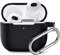 Upeak Kompatibel mit AirPods 3 Generation Hülle 2021, Silikon Stoßfeste Schutzhülle für AirPods 3, Weiches Leichtgewicht Voller Schutz für Apple AirPods 3 Case Cover, mit Karabiner, Schwarz