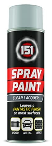 Swiss Signature 1 x 151 Clear Lacquer Multi-Purpose Spray Paint 250ml / 1x Pair of Disposable Gloves for Metal, Wood, Plastic, Walls, Aerosol Spray with Perfect Finish