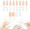 20 Stück Silikon-Fingermanschetten, perforierte, atmungsaktive Fingermanschetten für Handekzeme, Arthritis, rissige Finger, weißer Hautton (16 lang plus 4 kurz)