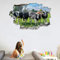 Kuh Wandtattoo Aufkleber Wandbild Baum Mauerloch 3D Durchbruch Effekt Wandsticker Selbstklebend Wandaufkleber Abnehmbare Wanddeko fürs Wohnung Wohnzimmer Schlafzimmer Bad Kinderzimmer Tapeten Deko