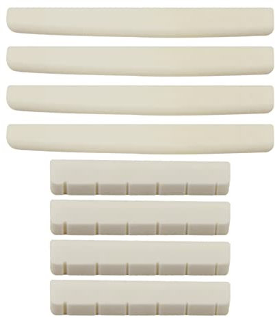 Sharplace 4er Set Buffalo Knochen Sattel Brücke Nut Steg Set für Klassik Gitarren
