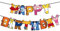 Norinoya Happy Birthday Banner per Winnie the Pooh Motto Supplies Favors for Kids, Birthday Party Decorations Baby Shower Supplies Set for Indoor Outdoor