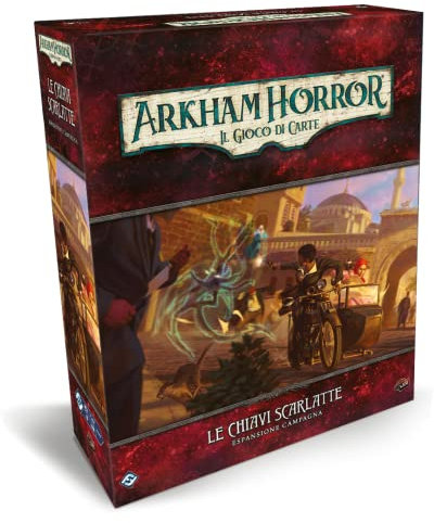 Asmodee - Arkham Horror, Das Kartenspiel: Die scharlachroten Schlüssel - Erweiterung der Kampagne, 1-4 Spieler, 14+ Jahre, italienische Ausgabe