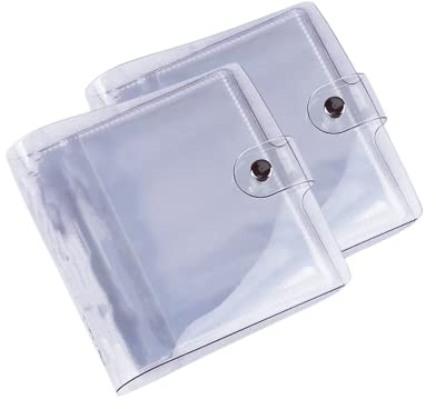 Small Picture Book for 4x4 Photos - 2 Pack,Clean Cover 4x4 Photo Sleeves