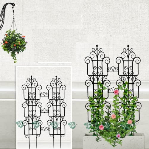 IUIBMI 6 Pack Plant Trellis for Climbing Plants Indoor, 16 inch Small Trellis for Potted Plants, Plastic Mini Garden Climbing Trellis for Outdoor Vine Ivy Flower Plant Support