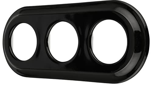 Cadre rétro en porcelaine 3 prises Série PR1 Noir