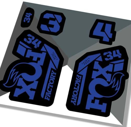 Fox 34 Factory Fork Decals 2021 – Schieferblau – lizenziert von Fox GLOSS