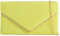 fi9 Pochette da donna in pelle scamosciata, tinta unita, da sposa, ballo di fine anno, matrimonio, festa,, Lime, medium