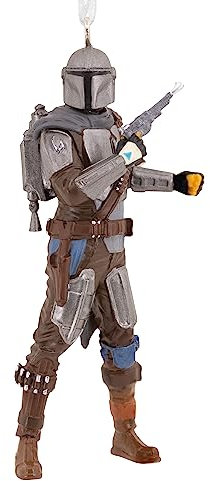 Hallmark The Mandalorian & Jet Pack Christmas Ornament, Star Wars Decoration, Space Themed Decoration, Hanging Ornament, Gifts for Christmas