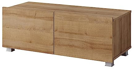Lomadox Wohnzimmer TV Lowboard mit 2 Türen, stehend oder hängend, in Eiche Gold Nb., B/H/T ca. 100/37/43 cm