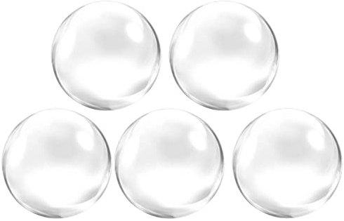 Glas-Cabochons, 60 mm, für Schmuckherstellung, runde Kuppel, Cabochons, klare Glaskuppel, Fliesen, Cabochon, halbrund, flach, klare Glassteine für Bastelarbeiten, Fotoanhänger, 6 Stück