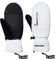 Durio wasserdichte Handschuhe Damen Herren Fäustlinge Touchscreen Skihandschuhe Winterhandschuhe für Laufen Skifahren Wandern Motorrad Radfahren Weiß 1 M