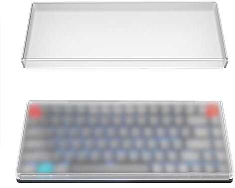Geekria Keyboard Dust Cover for 75% Compact 84 Key Keyboard, Compatible with Logitech MX Mechanical Mini, POP Keys, Keychron K2 (Frosted Acrylic)