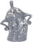 HWGING Biscuit Jar Attitude Cookie Jar with Lid Cute ABS Ample Storage Food Storage Container for Christmas Kitchen (Grey)