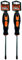 Tradineur - Pack de 2 Destornilladores Plano 6 x 125 mm - Herramienta Manual - Bricolaje y Montaje - Punta Magnética - Acero Inoxidable