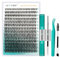 GEMERRY Extension Cils Kit Faux Cils Individuel 30D Extension de Cils Bouquet Cils individuel Natural D Curl 10-18 mm avec Colle et Scellements Applicateur Pince DIY Kit Faux Cils(30D-D-10-18mm-Set)