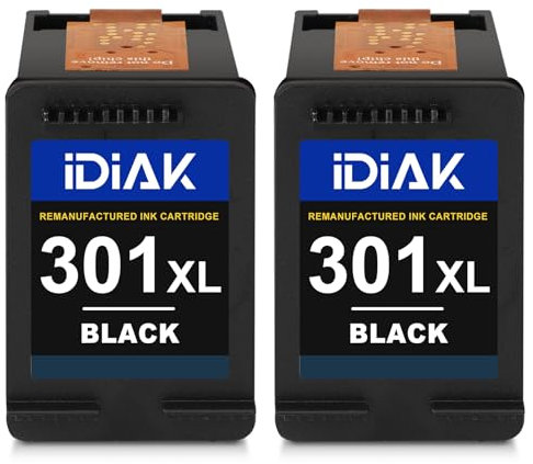 IDIAK 301XL Druckerpatronen Ersatz für HP 301 Druckerpatronen Schwarz Multipack für Envy 4500 4504 5530 5532 DeskJet 1510 2540 1050 3050 2050 2510 OfficeJet 2622 4630