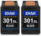 IDIAK 301XL Druckerpatronen Ersatz für HP 301 Druckerpatronen Schwarz Multipack für Envy 4500 4504 5530 5532 DeskJet 1510 2540 1050 3050 2050 2510 OfficeJet 2622 4630