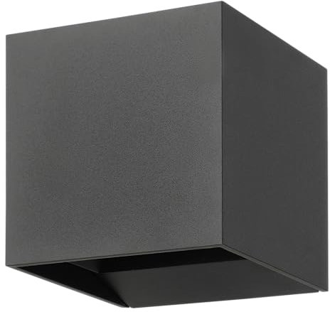 EGLO LED Außenleuchte Calpino 3, Wandleuchte außen mit Up und Down Beleuchtung, Wand Außenbeleuchtung aus Metall in Anthrazit, Außenlampe warmweiß, IP54