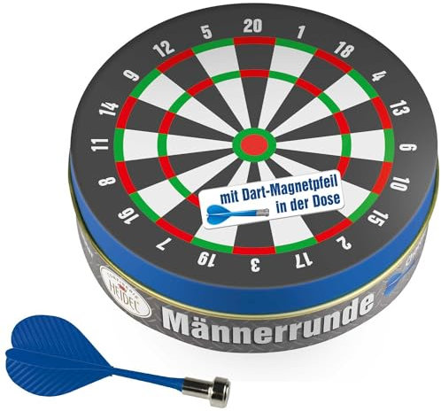 OYOY Vatertagsgeschenk Set I Männerrunde Dart Box gefüllt mit 75g edlen Milchcreme Pralinen von Confiserie Heidel I Papa Geschenk I Vatertag Geschenk
