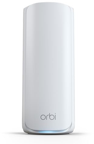 NETGEAR Orbi 770 Series Tri-band WiFi 7 Mesh Add-on Satellite (RBE770) - Funziona con Orbi RBE772 e RBE773 - Aggiunge copertura fino a 2.750 mq. - Porta Internet da 2,5 Gig, BE11000 802.11be (fino a