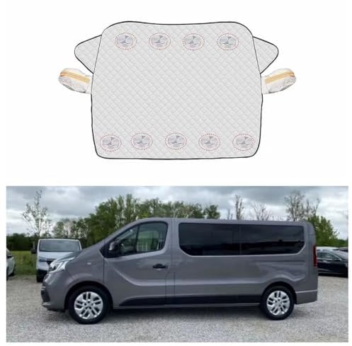 DDHHBH Auto Sonnenschutz Frontscheibe außen für Renault Trafic,Folie Auto Windschutzscheiben Abdeckung Faltbar Magnetisch Auto Sonnenschirm UV Schutz Sommer Zubehör