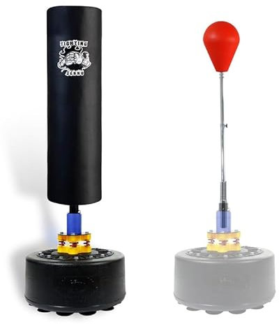 ZERRO Boxsack Freistehender Standboxsack Solide Punchingball Set Höhenverstellbarer Boxing Trainer Heavy Duty