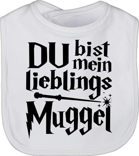 Shirtracer Baby Lätzchen - Sprüche - Du bist mein Lieblingsmuggel schwarz - Unisize - Weiß - lustige babysachen spruch schlabberlatz babykleidung mit süßen sprüchen spruche latz geschenke zur geburt