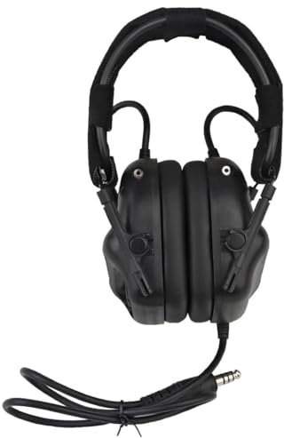 TS TAC-SKY 360 ° Rotation Tactical Airsoft Noise Cancelling Pickup-Headset Mit Mikrofon Kopfhörer Kompatibel Mit Fast Helmet ARC Rails Double Mode(BKA,MIN)