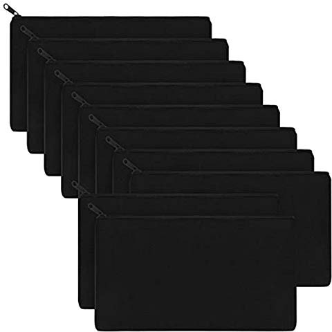 Osmond 14 Stück Canvas Zipper Bags, Mehrzweck Blank DIY Craft für Makeup, Reisen, Geschenk, Organize