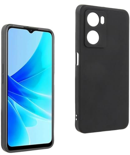 REY Funda Carcasa para OPPO A57 4G - A57s 4G - A77 4G, Anti-Deslizante Negra, Elegante y Ligera, TPU Flexible Premium