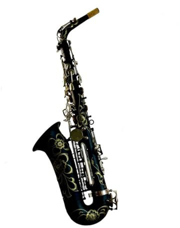 Saxophon Altsaxophon In Es, Kleines Saxophon Mit Schwarzer Vernickelter Oberfläche Für Auftritte Und Notenprüfungen