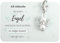 LunarCharm Pendentif ange porte-bonheur ange gardien avec sac en organza, porte-clés, cadeau d'adieu, collègue, Noël, baptême, mariage, Blanc., L